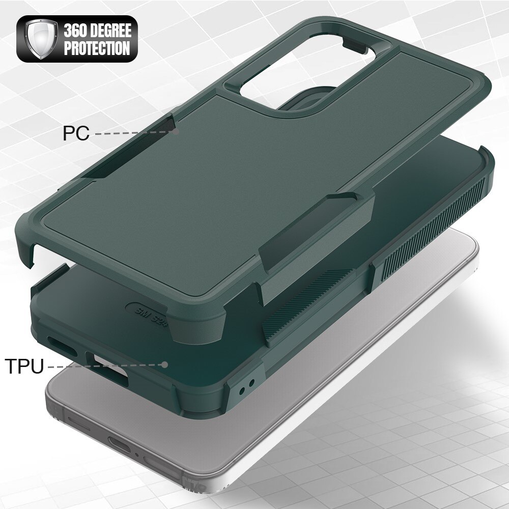 Cover ibride Off-road Samsung Galaxy S25, verde