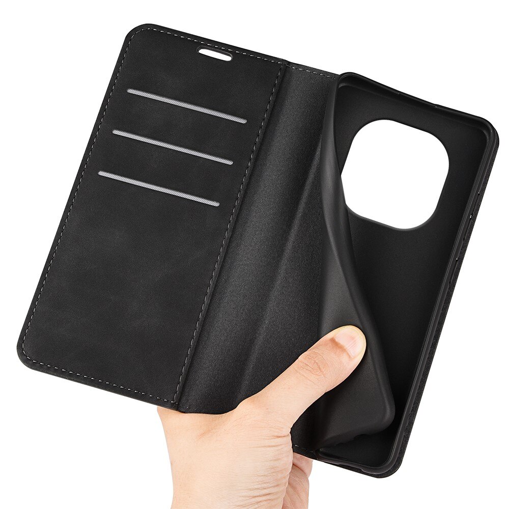 Cover portafoglio sottili Xiaomi Redmi Note 14 Pro Plus Nero