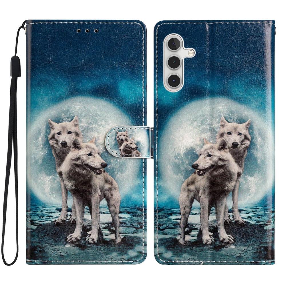 Cover portafoglio Samsung Galaxy A56 lupi