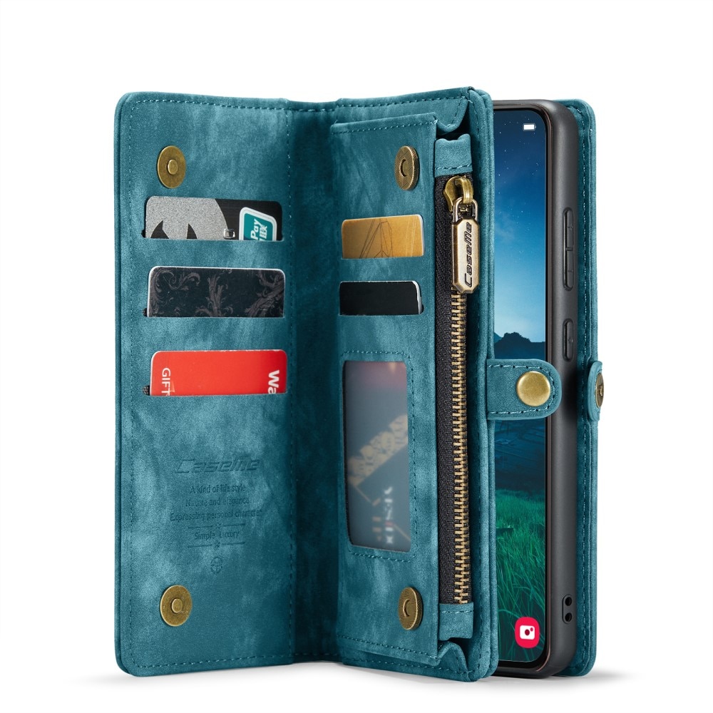 Cover portafoglio Multi-Slot Samsung Galaxy S25 Plus blu