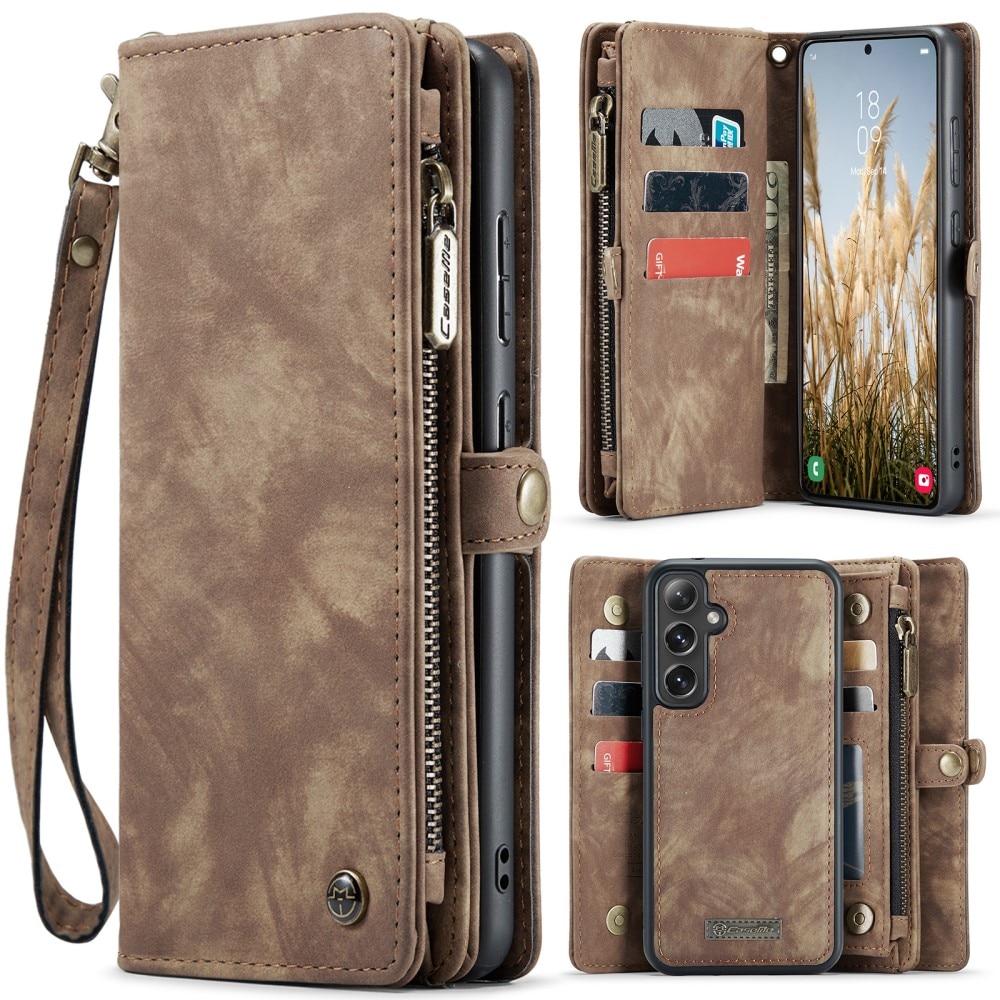 Cover portafoglio Multi-Slot Samsung Galaxy S25 Plus Marrone