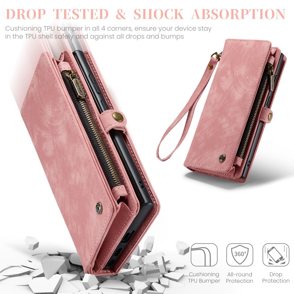 Cover portafoglio Multi-Slot Samsung Galaxy S25 Ultra rosa