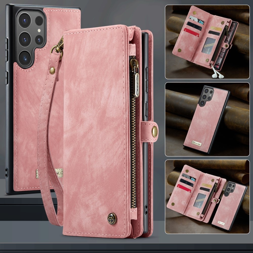 Cover portafoglio Multi-Slot Samsung Galaxy S25 Ultra rosa