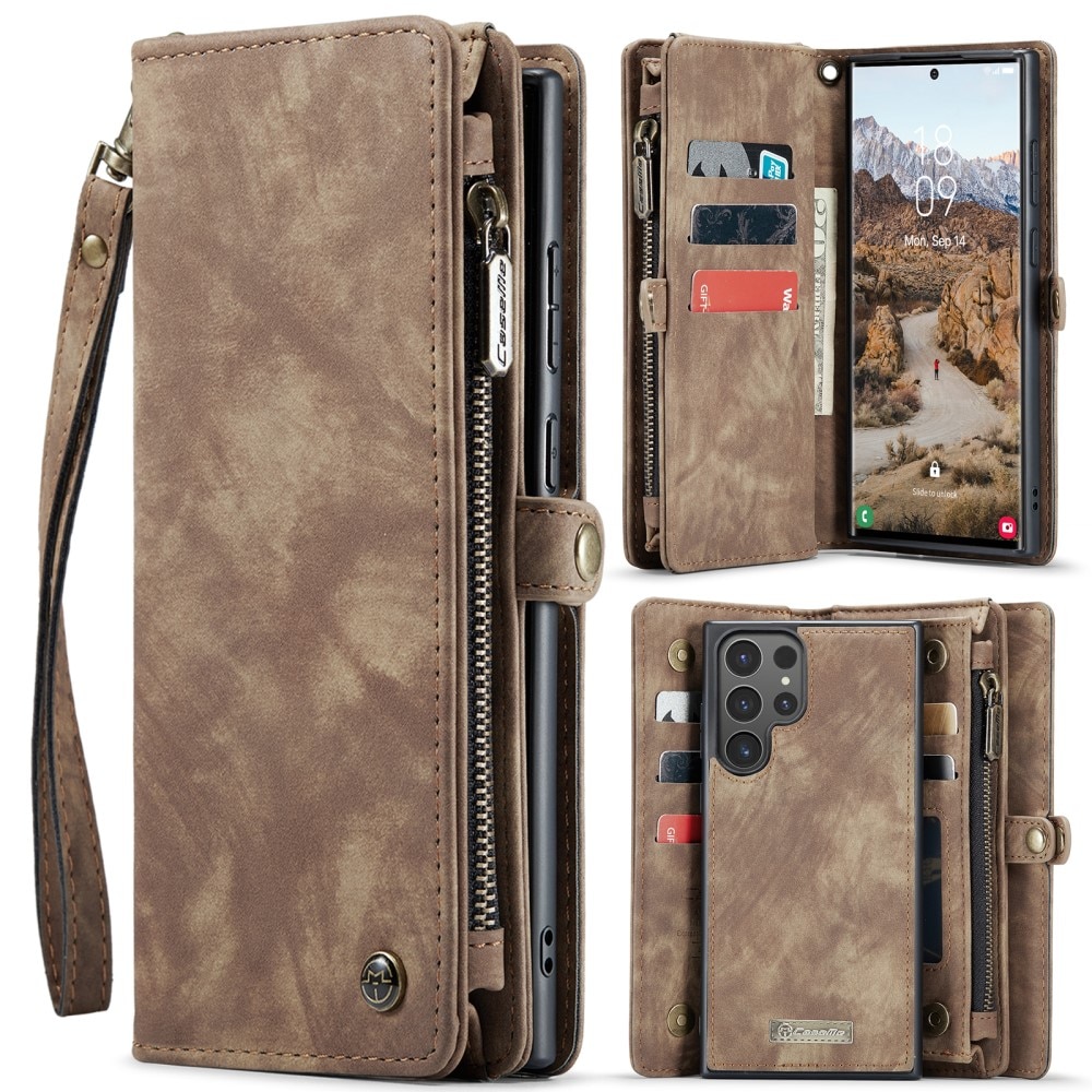 Cover portafoglio Multi-Slot Samsung Galaxy S25 Ultra marrone