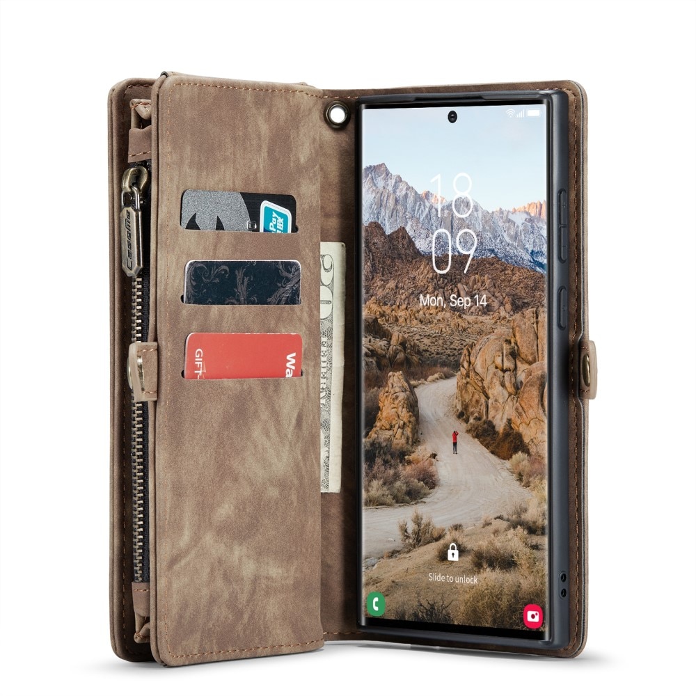 Cover portafoglio Multi-Slot Samsung Galaxy S25 Ultra Marrone