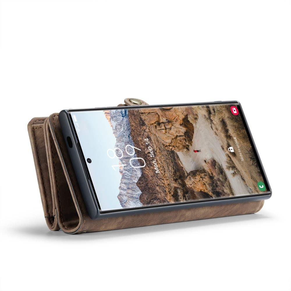 Cover portafoglio Multi-Slot Samsung Galaxy S25 Ultra Marrone