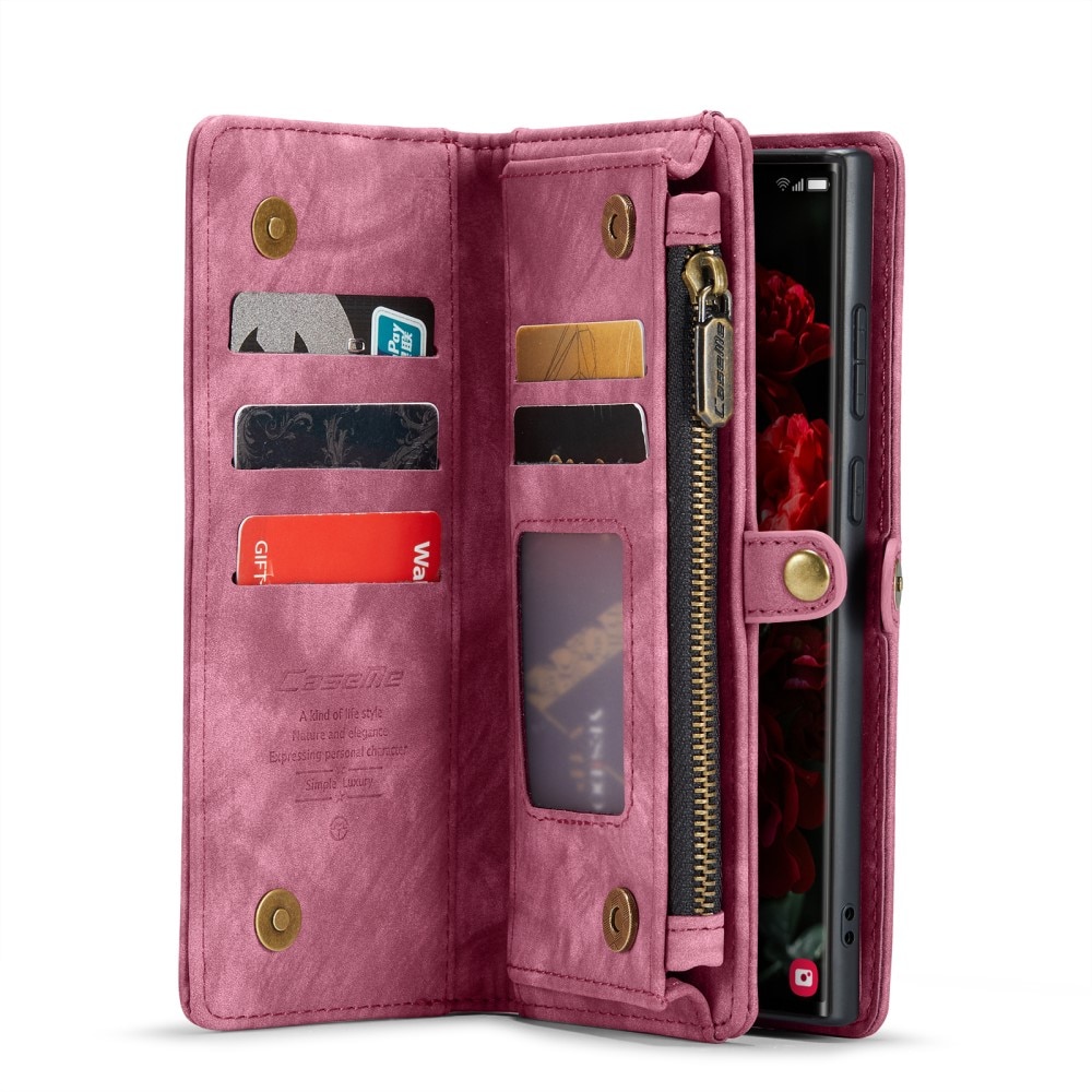 Cover portafoglio Multi-Slot Samsung Galaxy S25 Ultra Rosso