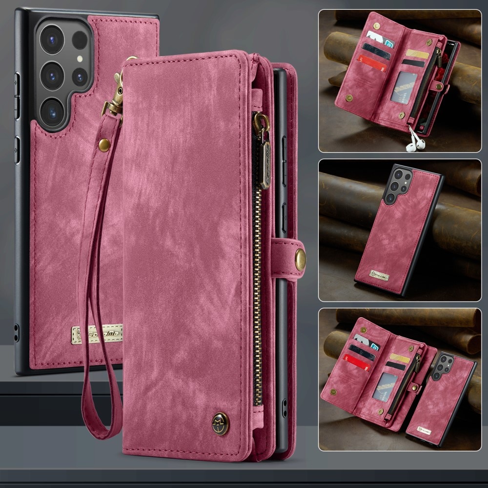 Cover portafoglio Multi-Slot Samsung Galaxy S25 Ultra Rosso