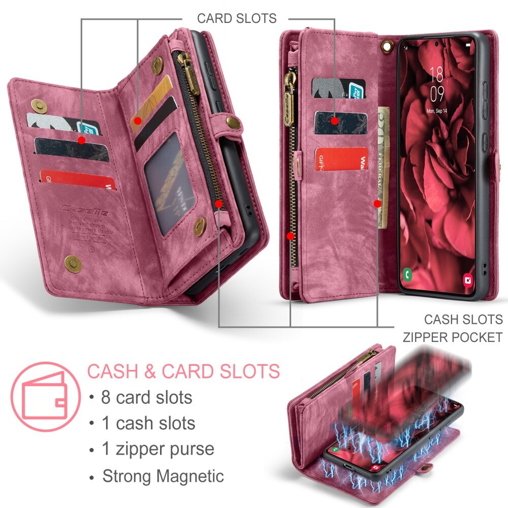 Cover portafoglio Multi-Slot Samsung Galaxy S25 rosso