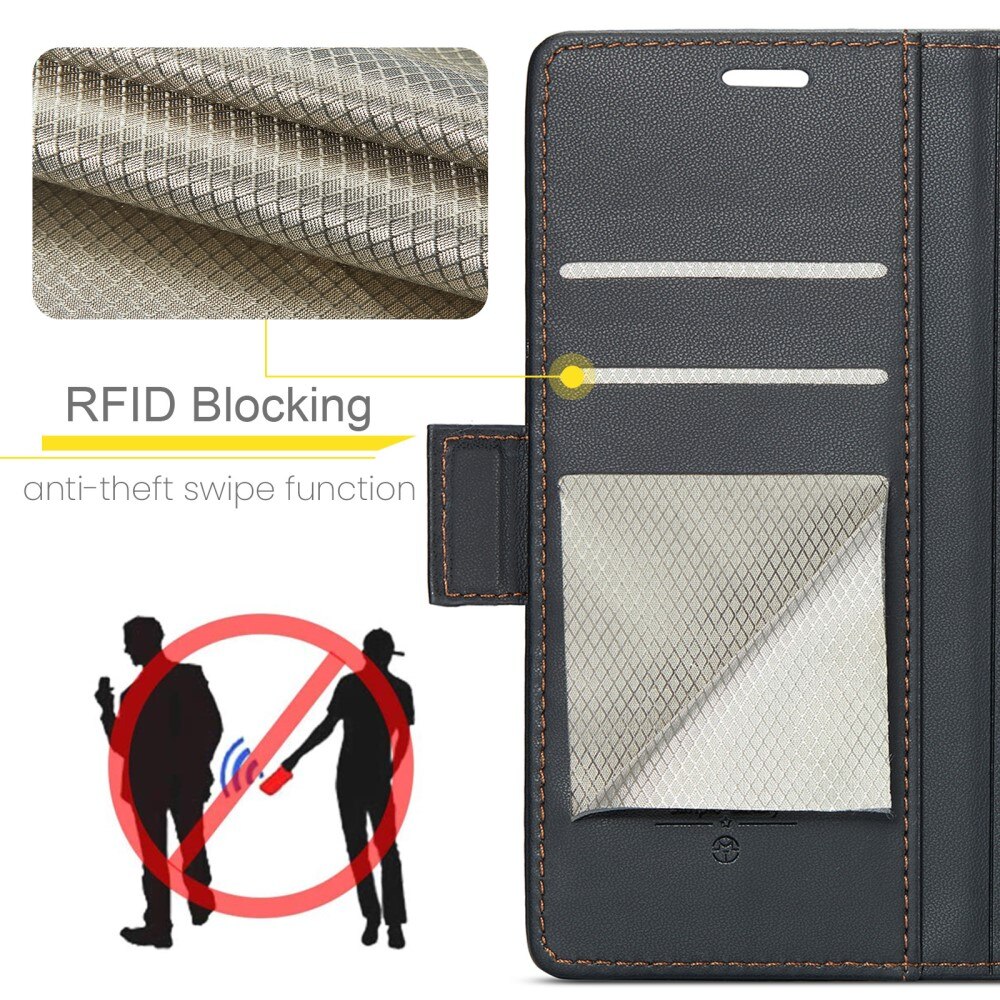 Custodie a portafoglio sottili anti-RFID Samsung Galaxy A56 Nero