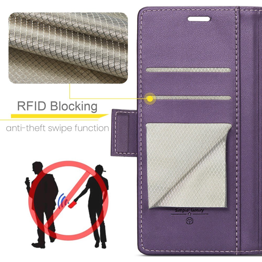 Custodie a portafoglio sottili anti-RFID Samsung Galaxy A56 Viola