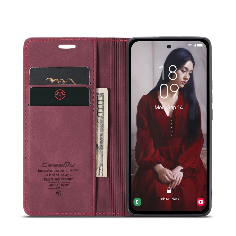 Custodie a portafoglio sottili Samsung Galaxy A56 Rosso