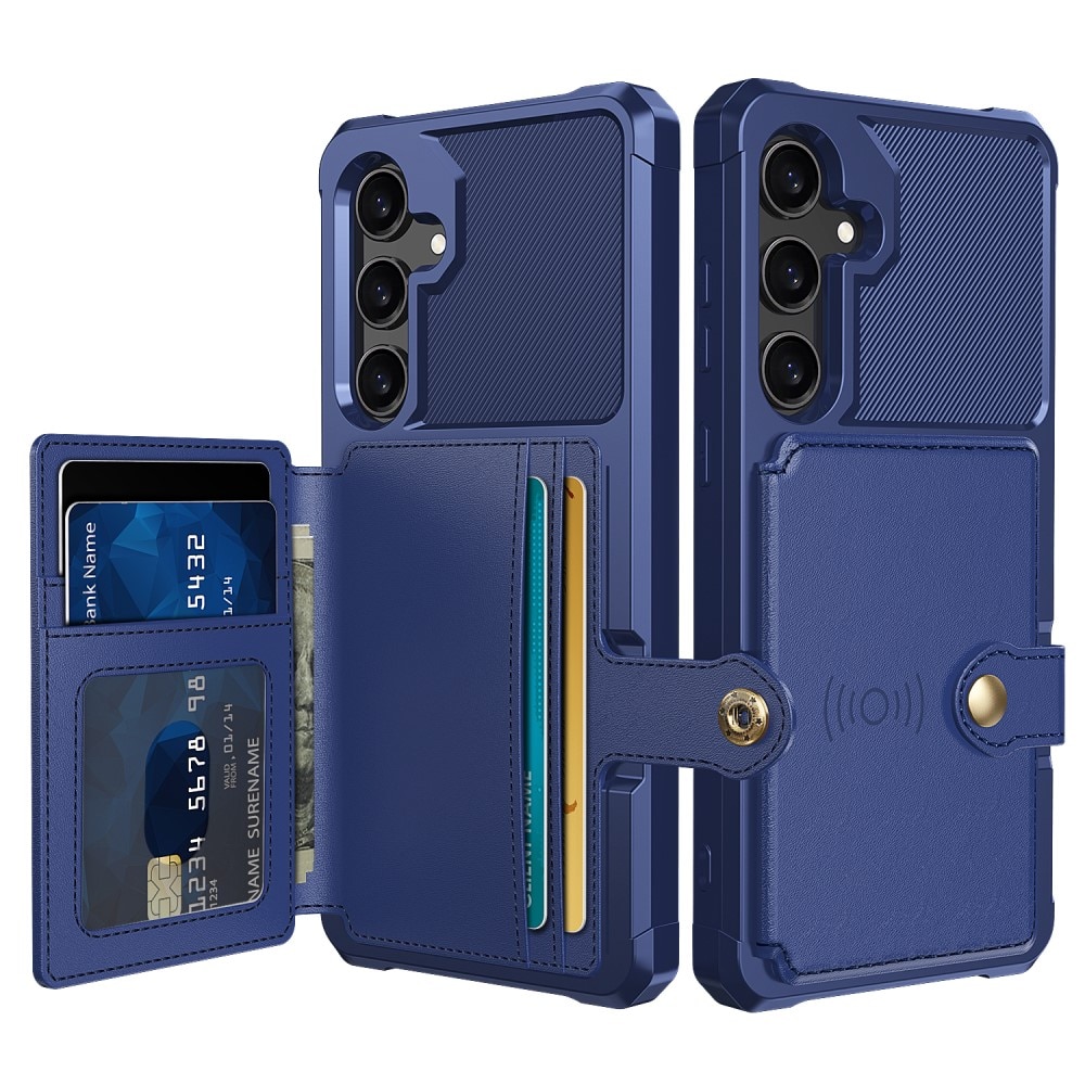 Cover con portacarte Tough Multi-slot Samsung Galaxy S25 Blu