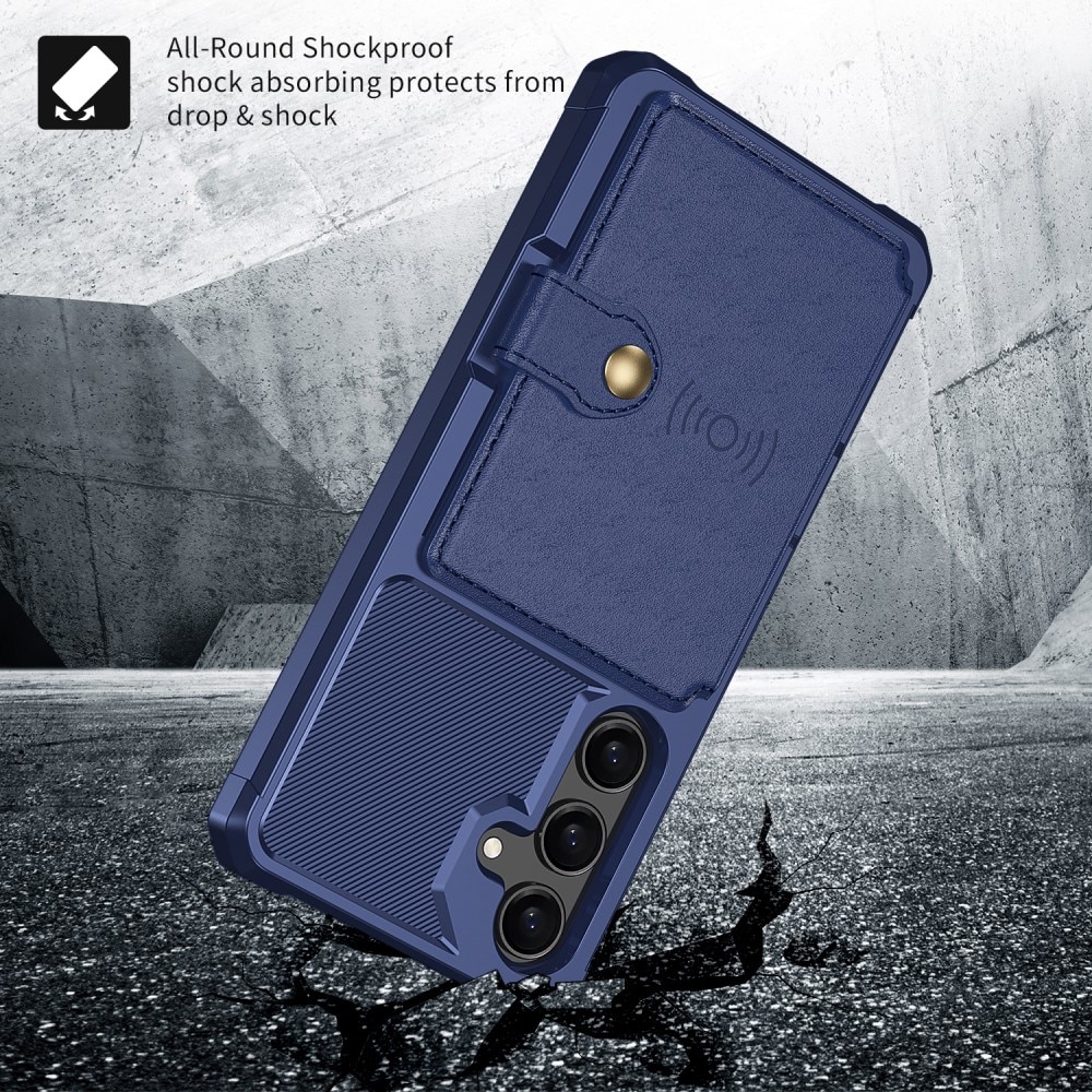 Cover con portacarte Tough Multi-slot Samsung Galaxy S25 Blu