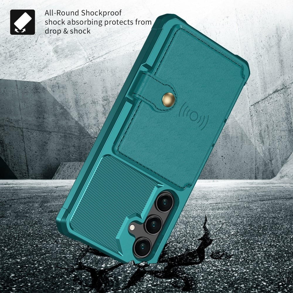 Cover con portacarte Tough Multi-slot Samsung Galaxy S25 Nero