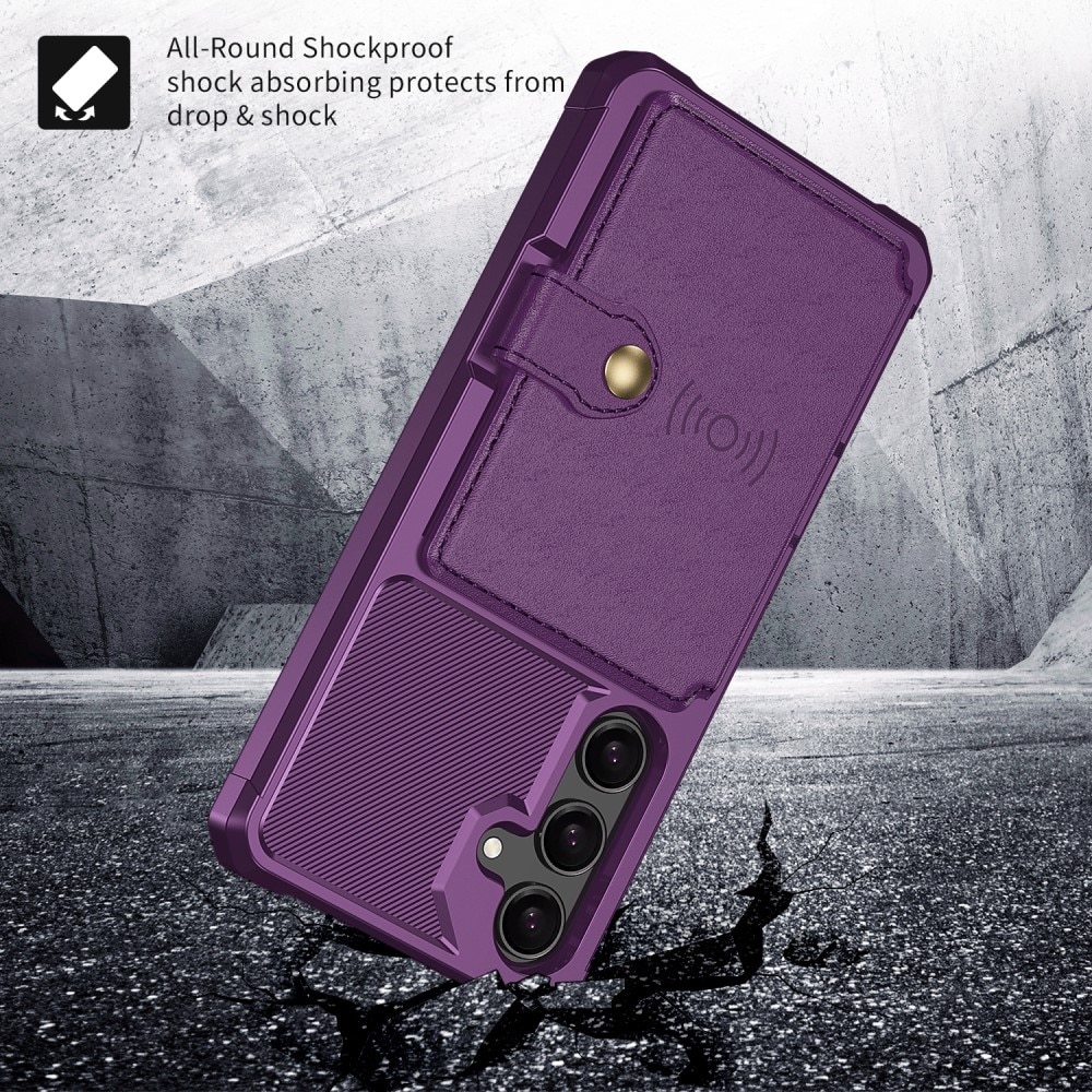 Cover con portacarte Tough Multi-slot Samsung Galaxy S25 Viola