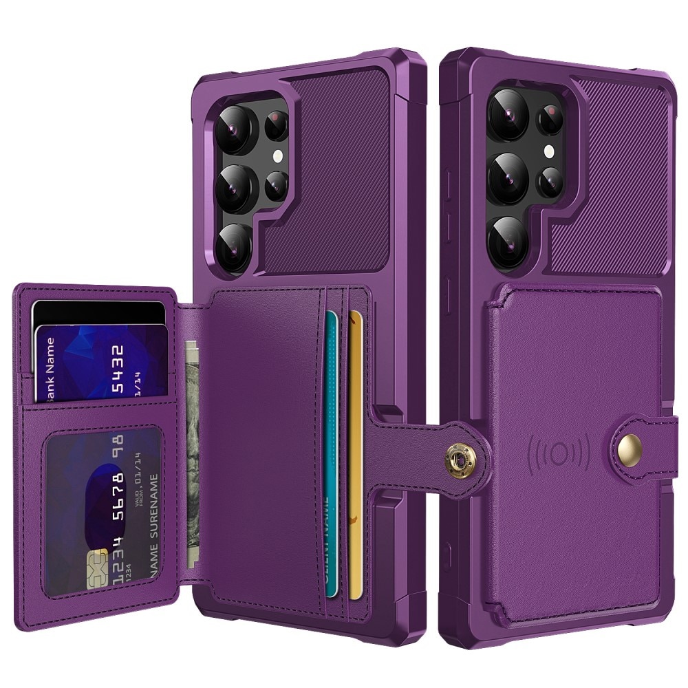 Cover con portacarte Tough Multi-slot Samsung Galaxy S25 Ultra viola