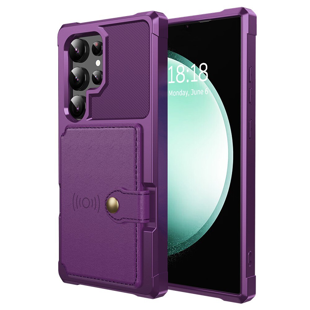 Cover con portacarte Tough Multi-slot Samsung Galaxy S25 Ultra viola