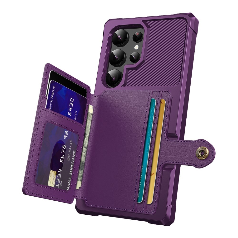 Cover con portacarte Tough Multi-slot Samsung Galaxy S25 Ultra viola