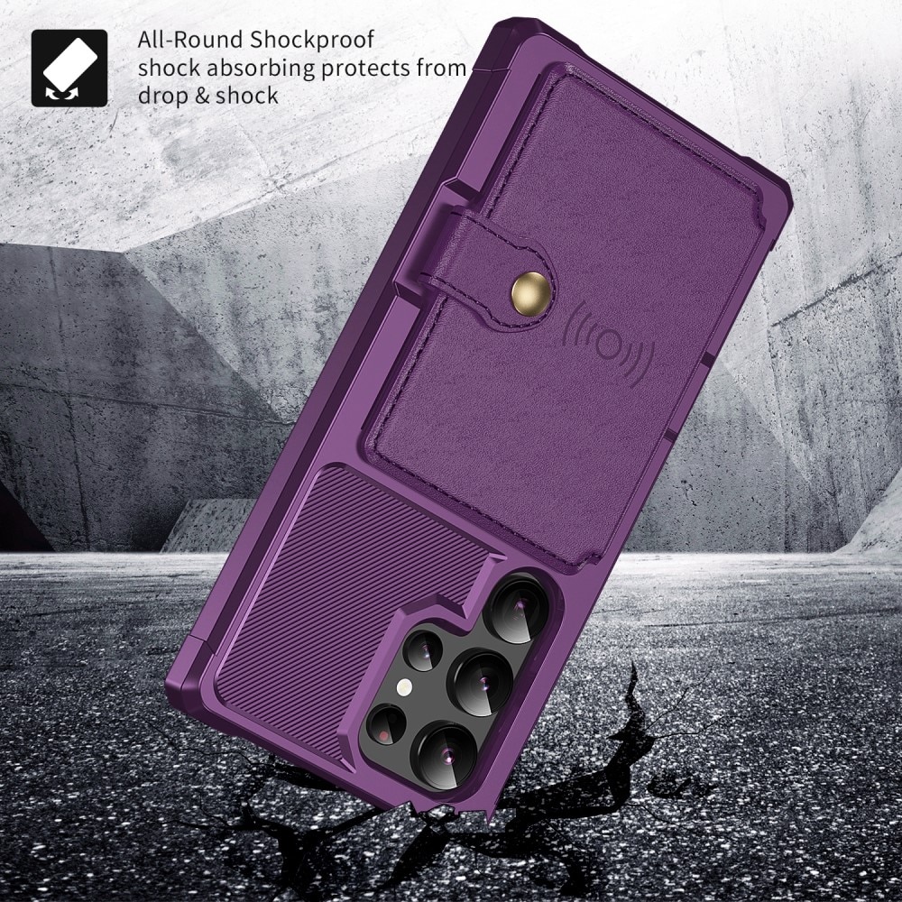 Cover con portacarte Tough Multi-slot Samsung Galaxy S25 Ultra viola