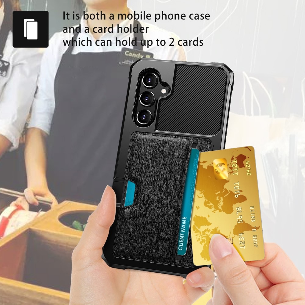 Cover Tough Card Case Galaxy S25 nero