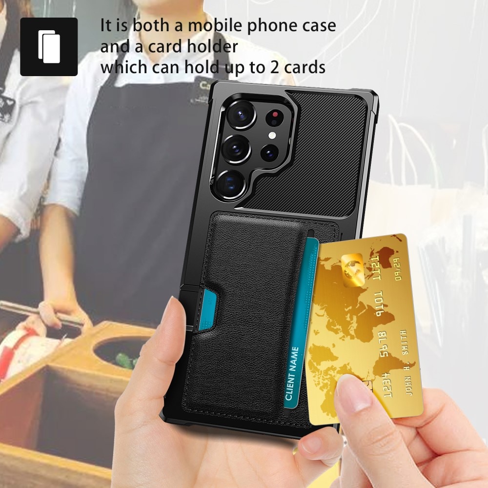 Cover Tough Card Case Galaxy S25 Ultra nero