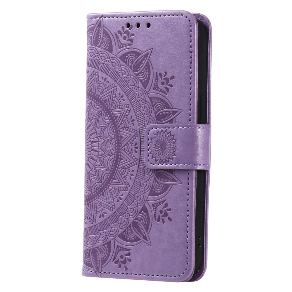 Custodia in pelle Mandala Motorola Moto G05 viola