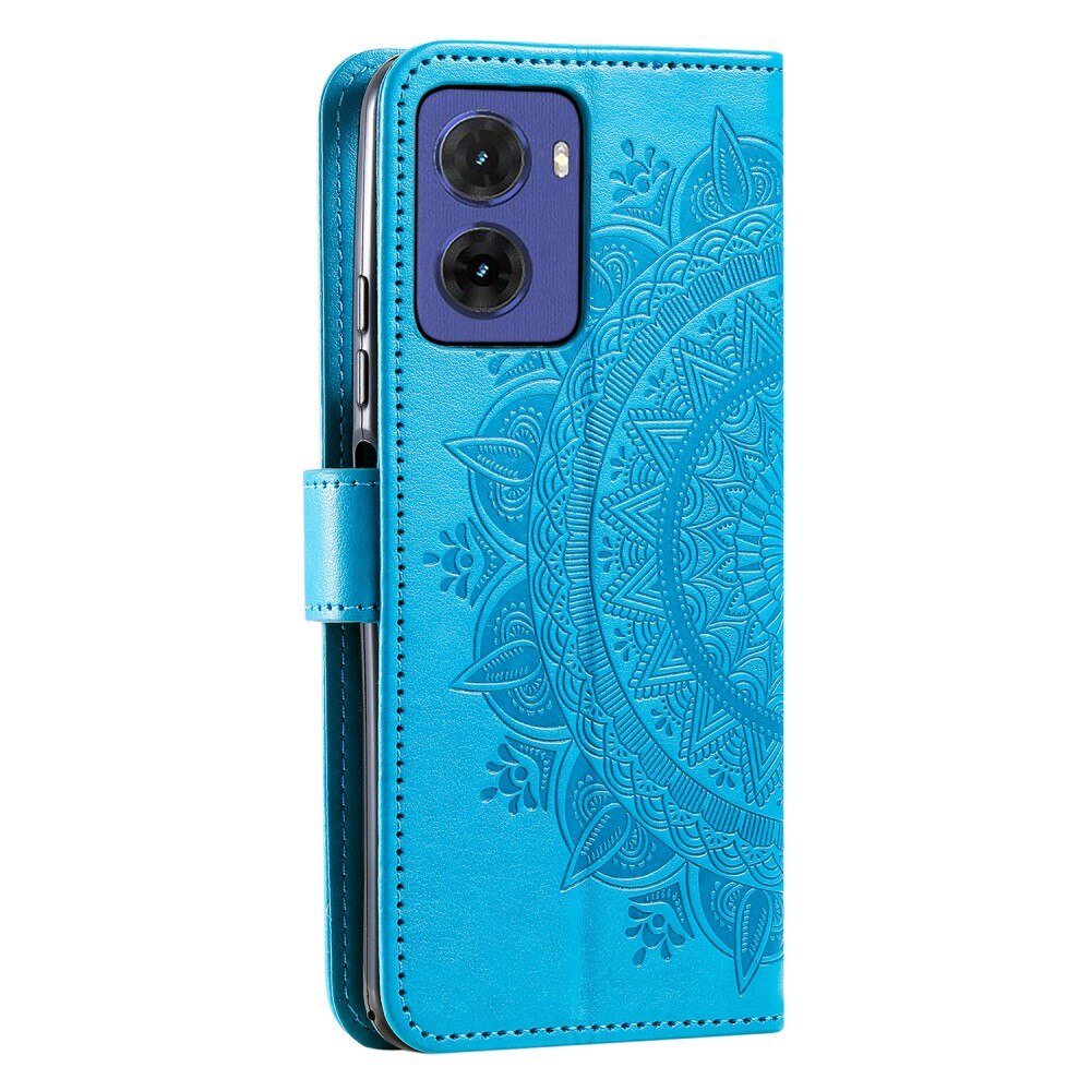 Custodia in pelle Mandala Motorola Moto G05 blu