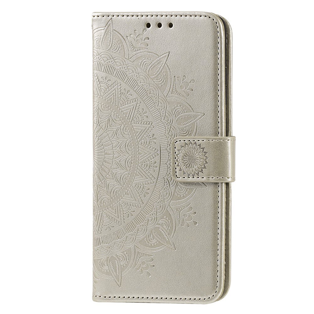 Custodia in pelle Mandala Motorola Moto G05 oro