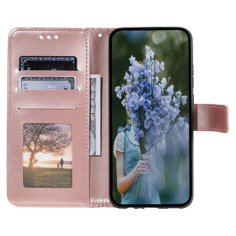 Custodia in pelle Mandala Motorola Moto G15 oro rosa