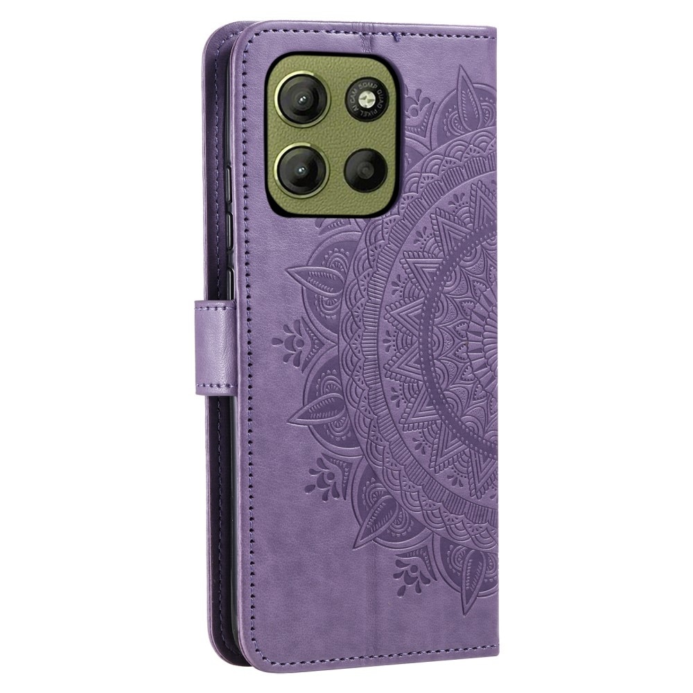 Custodia in pelle Mandala Motorola Moto G15 viola