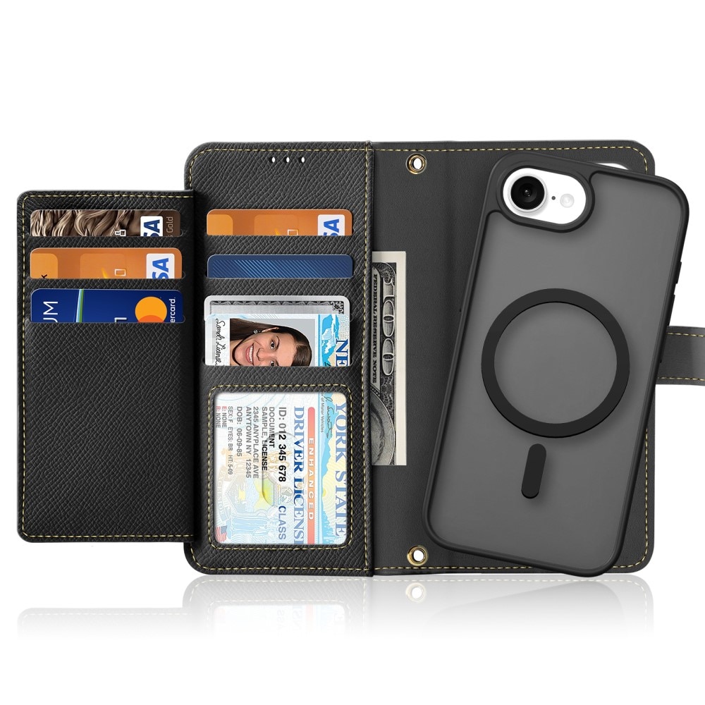 Lawa Series Magnetic Wallet Case iPhone SE 4 Black