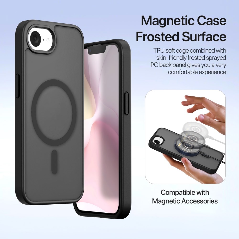 Lawa Series Magnetic Wallet Case iPhone SE 4 Black