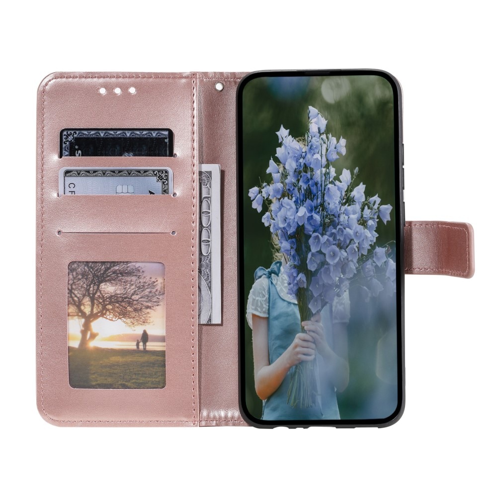 Custodia in pelle Mandala Xiaomi Redmi Note 14 Pro oro rosa