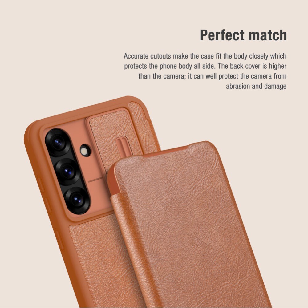 Cover Qin Pro CamShield Samsung Galaxy S25 Brown