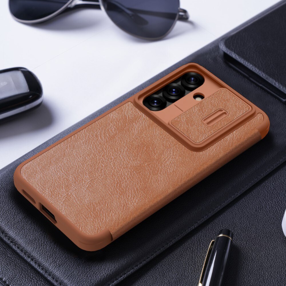 Cover Qin Pro CamShield Samsung Galaxy S25 Brown