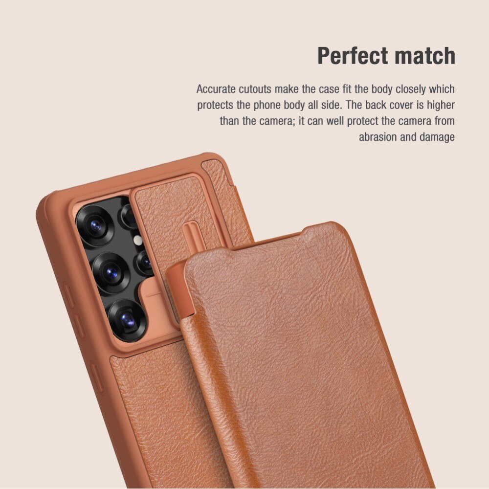 Cover Qin Pro CamShield Samsung Galaxy S25 Ultra Brown