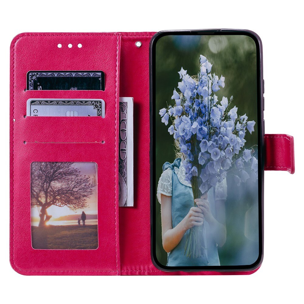 Custodia in pelle Mandala Samsung Galaxy A26 Cerise