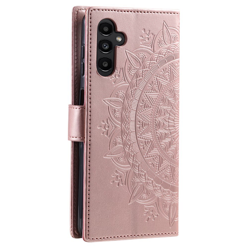 Custodia in pelle Mandala Samsung Galaxy A26 Oro rosa