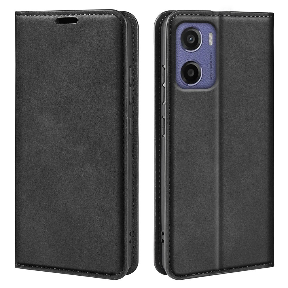 Cover portafoglio sottili Motorola Moto E15 Nero