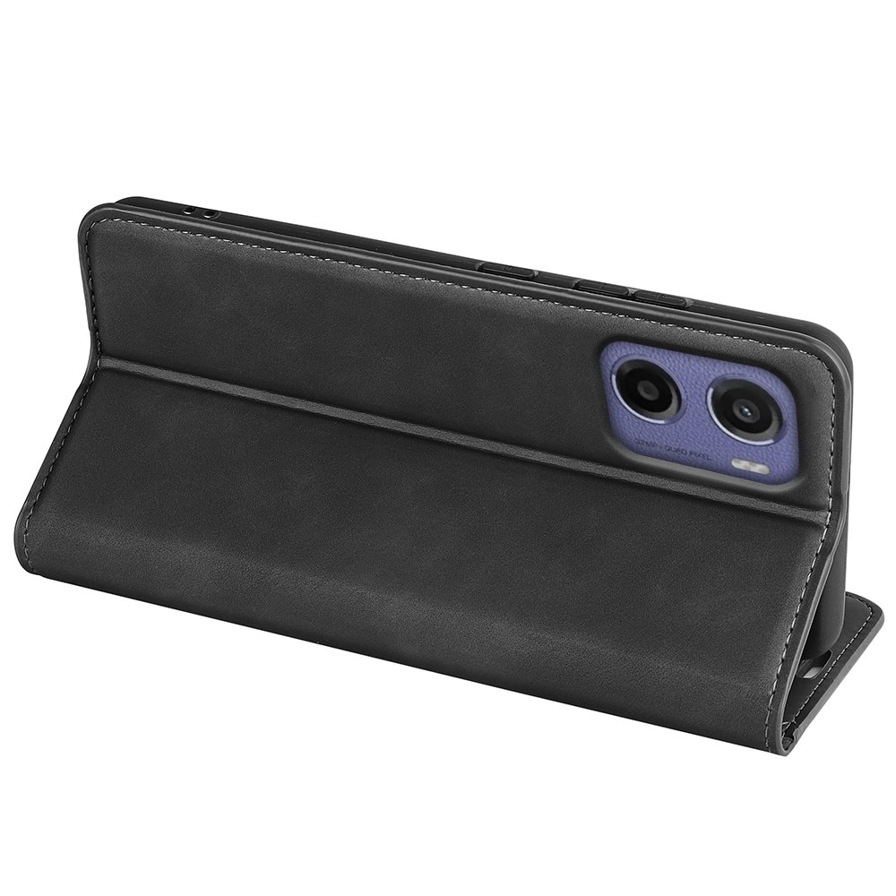 Cover portafoglio sottili Motorola Moto E15 nero