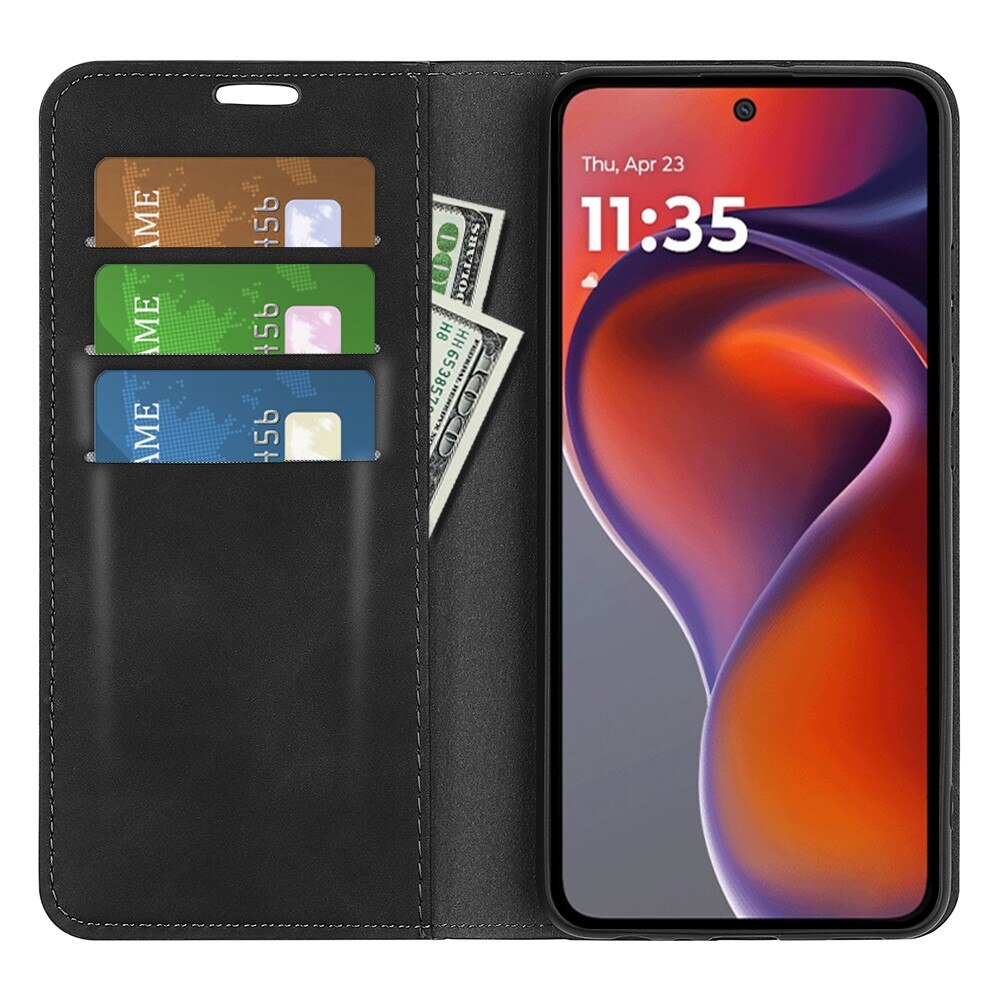 Cover portafoglio sottili Motorola Moto G15 Nero