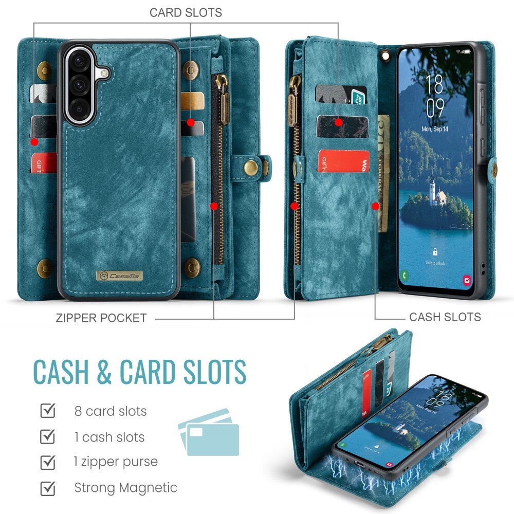 Cover portafoglio Multi-Slot Samsung Galaxy A56 Blu