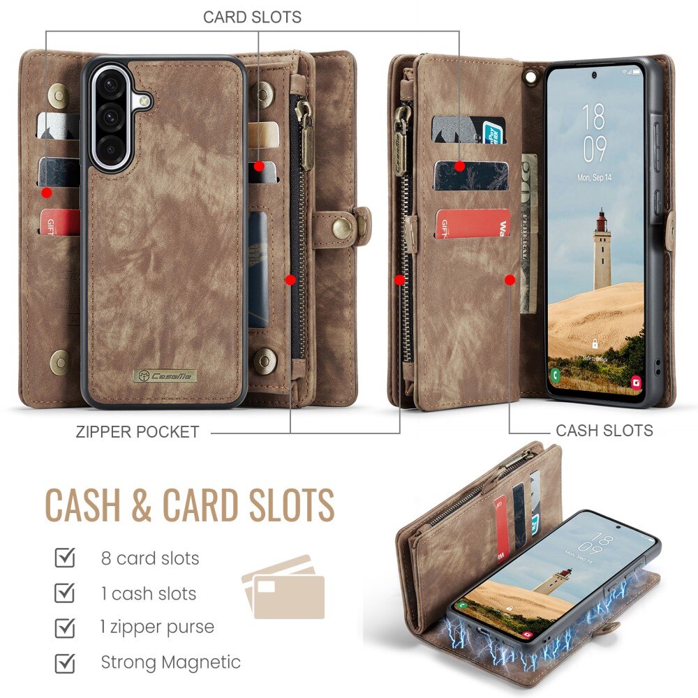 Cover portafoglio Multi-Slot Samsung Galaxy A56 Marrone