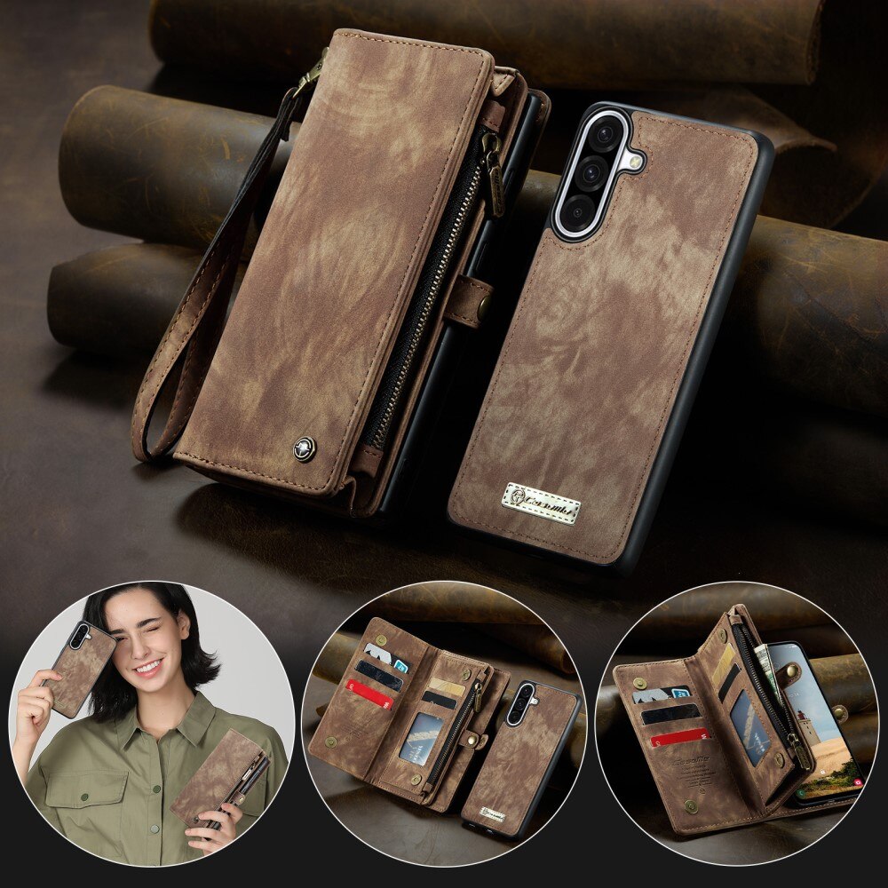 Cover portafoglio Multi-Slot Samsung Galaxy A56 Marrone