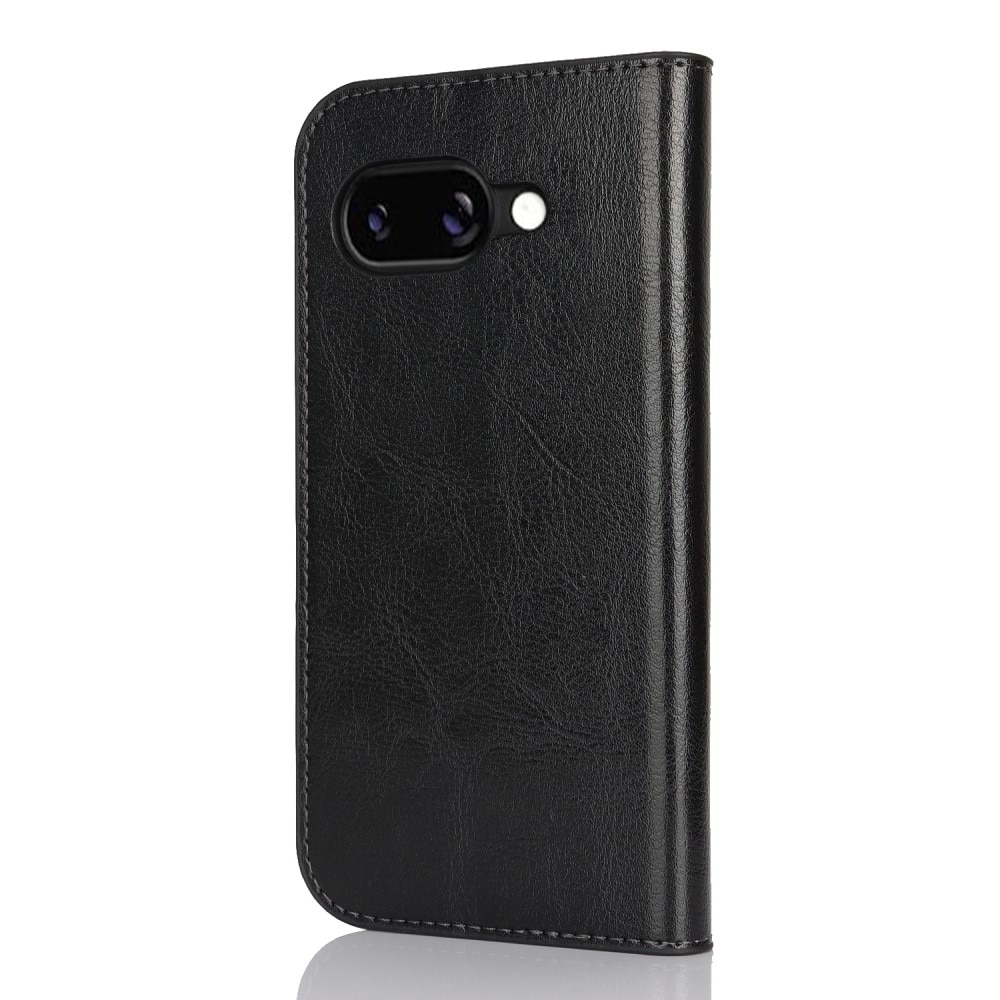 Cover Portafoglio in vera pelle Google Pixel 9a Nero