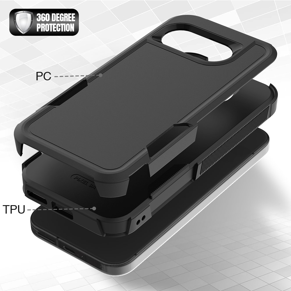 Cover ibride Off-road Google Pixel 9a, nero