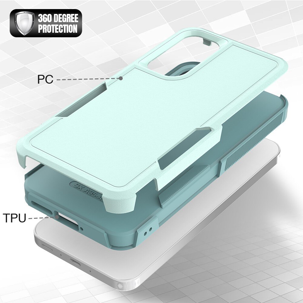 Cover ibride Off-road Samsung Galaxy A56, verde menta