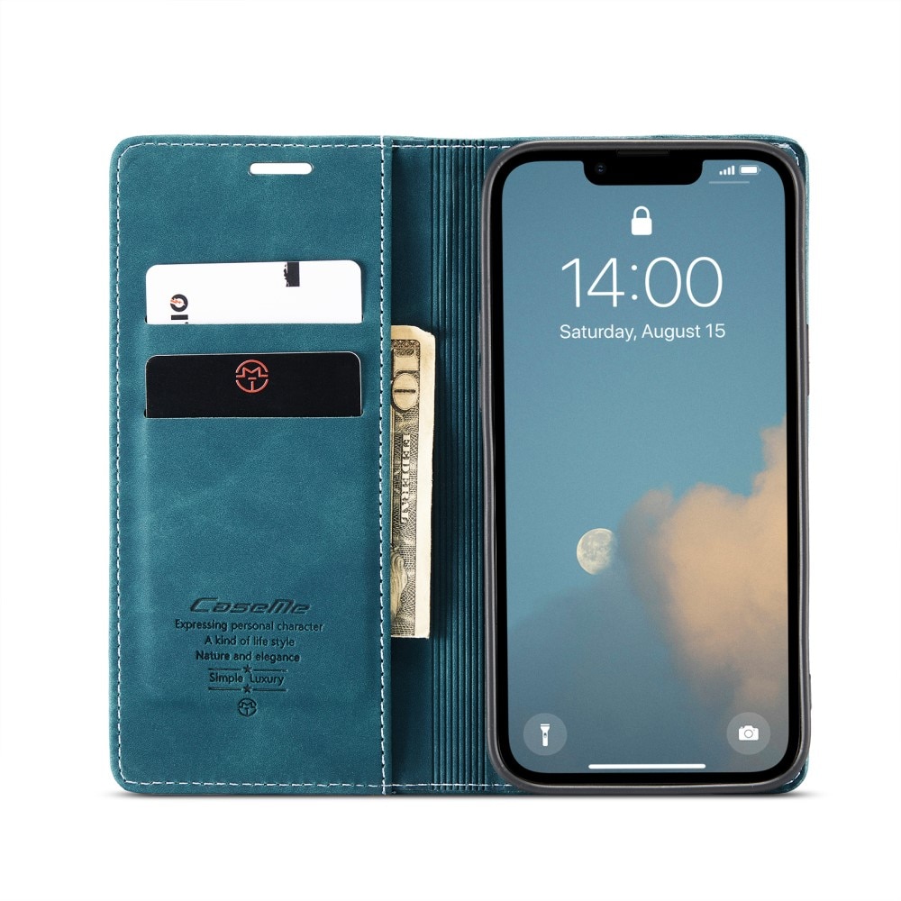 Custodie a portafoglio sottili iPhone 16e Blu