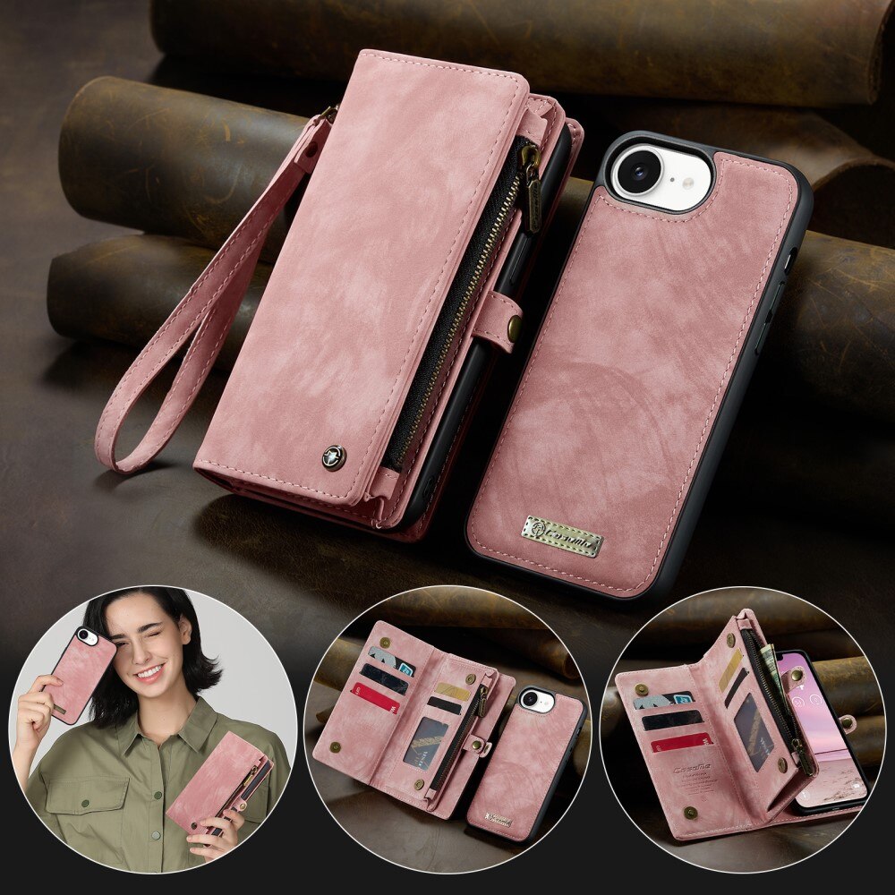 Cover portafoglio Multi-Slot iPhone 16e Rosa